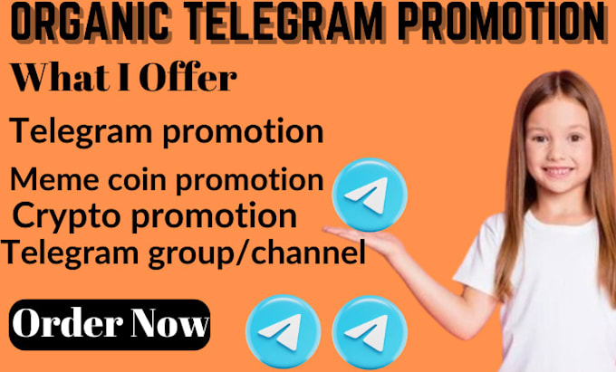 Gig Preview - Do telegram promotion, telegram group, telegram channel, token coin, meme coin