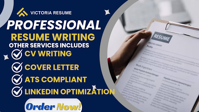 Gig Preview - A professional resume writing cv cover letter ats and linkedin profiles