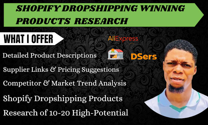 Gig Preview - Do shopify top dropshipping winning products research to boost shopify etsy sale