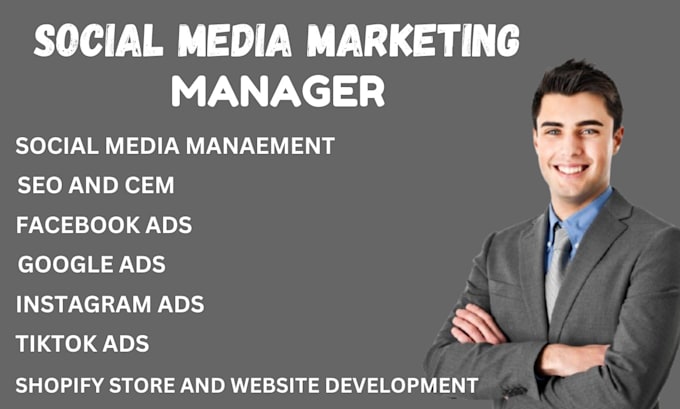 Gig Preview - Be your social media marketing manager and content creator