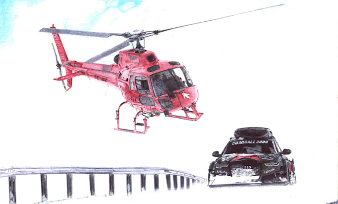 Gig Preview - Create a ballpoint car, helicopter drawing portrait for unforgettable gifts