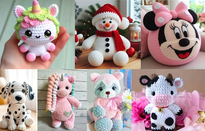 Gig Preview - Write detailed picture pattern amigurumi crochet toys video crochet etsy