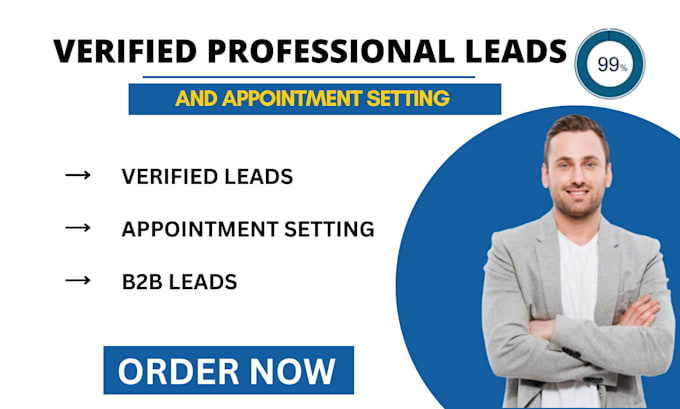 Gig Preview - Be professional appointment setter and lead generation expert