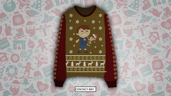 Gig Preview - Do ugly christmas sweater christmas t shirt  sweater design svg bundle patterns