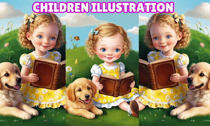 Gig Preview - Illustrate 3d children book illustration and children story book for kids