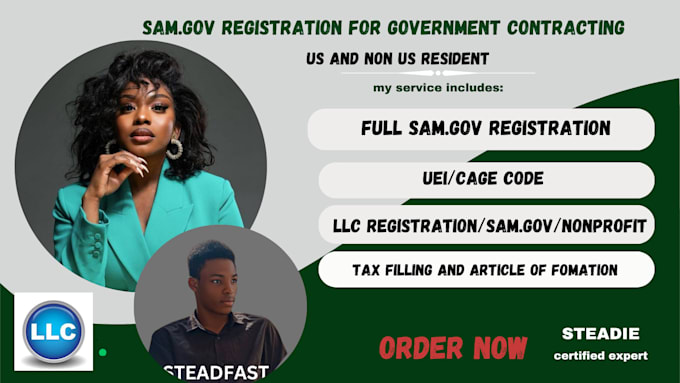 Gig Preview - Do samgov registration, get cage code, uei, ein and llc registration mbe wosb 8a