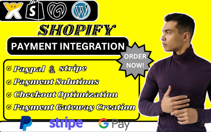 Gig Preview - Payment integration integrate paypal, stripe, klarna, wise gpay payment gateway