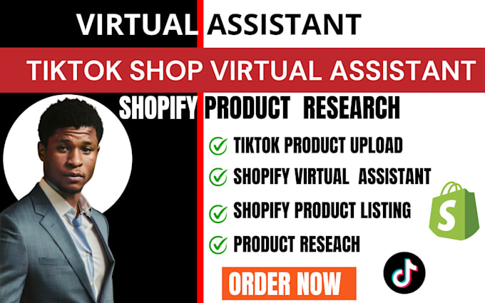 Bestseller - be your tiktok shop virtual assistant product upload shopify  product research