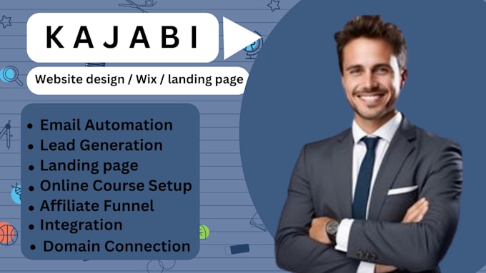 Gig Preview - Kajabi sale funnel for online course content landing page online course in wix