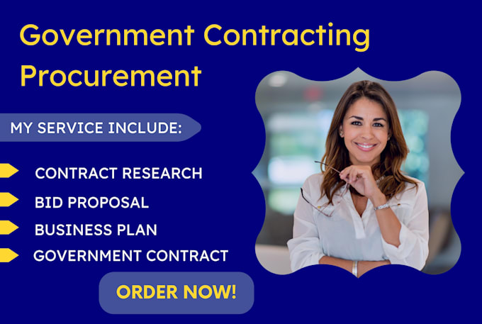 Gig Preview - Research government contract, respond to bid proposal, rfp