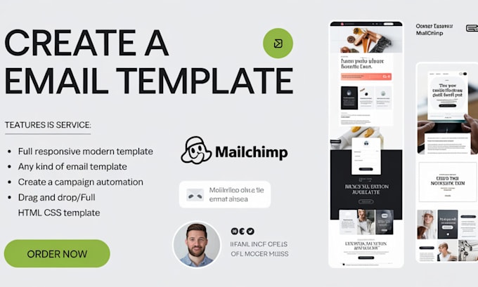 Gig Preview - Design mailchimp email template, automation and popup form