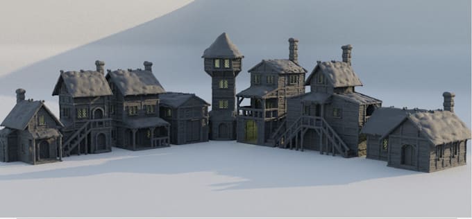 Gig Preview - Build tabletop terrain,3d building for visualization, roleplay warhammer 40k,stl