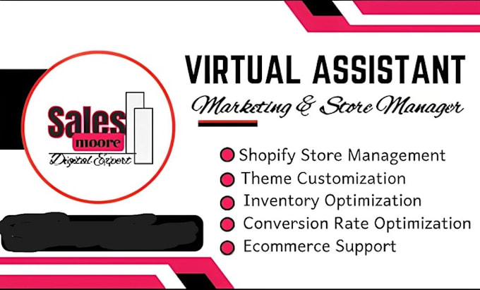 Gig Preview - Do shopify virtual assistant shopify sales marketing expert