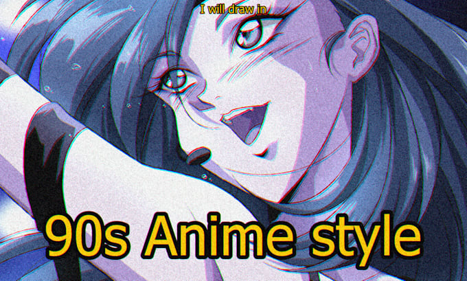 Gig Preview - Draw a fake escreenshot in retro anime style