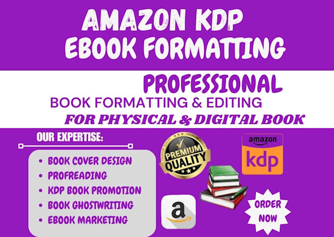 Gig Preview - Do kindle book formatting children edit amazon kdp paperback publishing