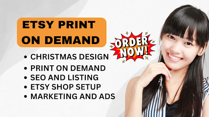 Gig Preview - Etsy christmas print on demand products, print on demand christmas