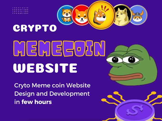 Gig Preview - Create crypto meme token website, memecoin website, presale, nft landing page