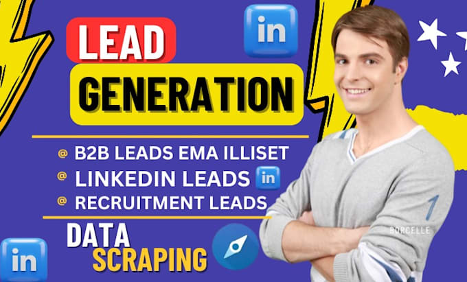 Gig Preview - Linkedin recruiting, b2b leads sourcing list building and recruitment leads