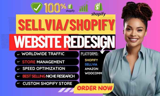 Gig Preview - Design and redesign spocket shopify store, woocommerce sellvia website redesign