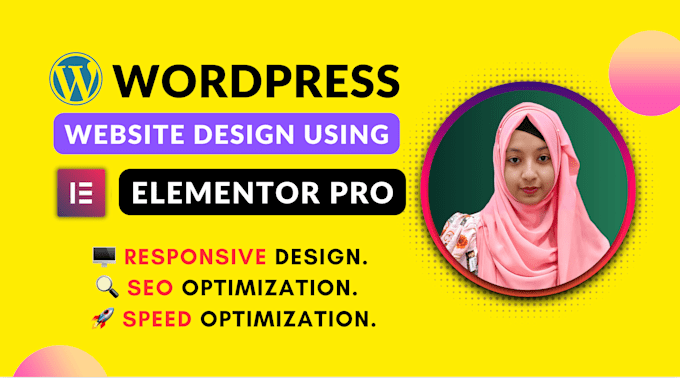 Gig Preview - Create professional wordpress website using elementor, responsive, SEO optimized