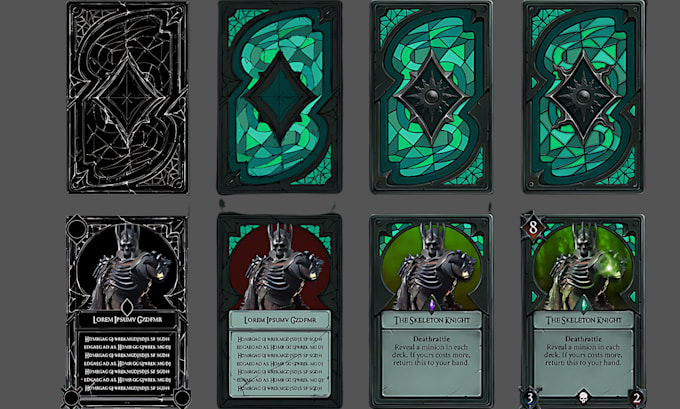 Gig Preview - Create card template, tcg ccg card frame illustration, icon, oracle, board game