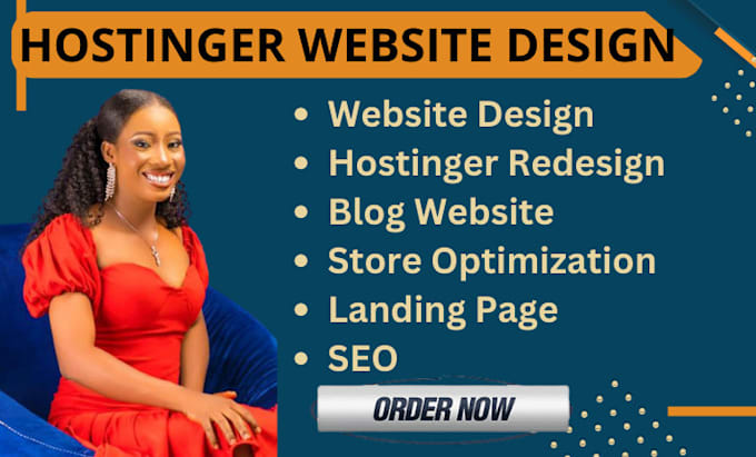 Gig Preview - Design hostinger website redesign hostinger website design hostinger store