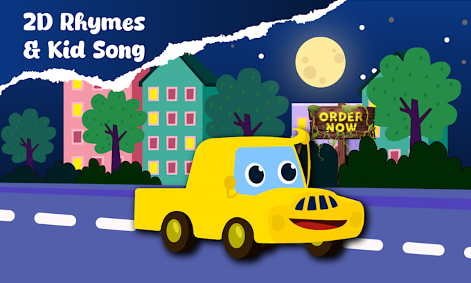 Gig Preview - Create an engaging 2d nursery rhyme for your youtube