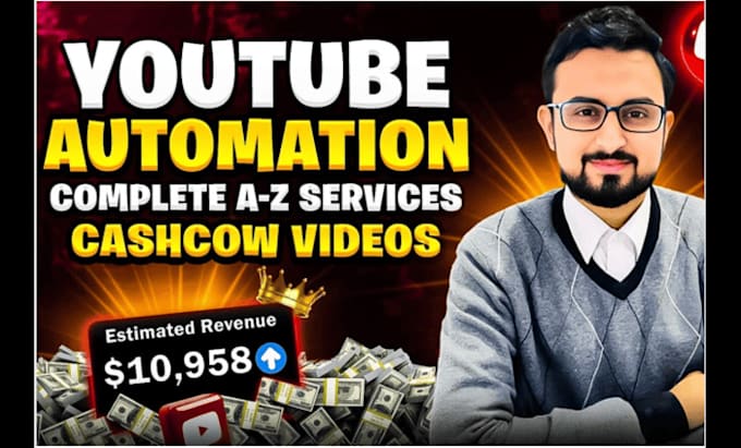 Gig Preview - Setup monetizable youtube automation channel and viral faceless cash cow videos