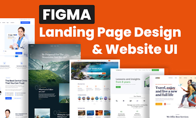 Gig Preview - Design figma landing page, figma website UI UX design, saas website, website UI