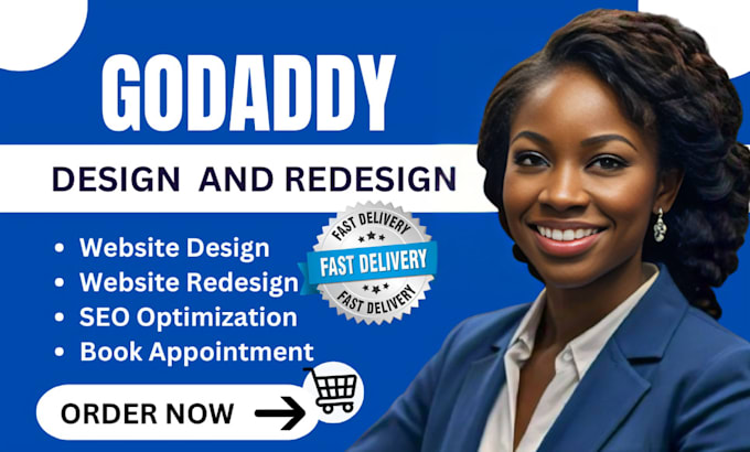 Gig Preview - Do godaddy website design godaddy website redesign godaddy website design