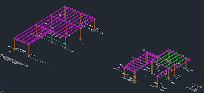 Gig Preview - Do modeling, detailing of steel structures in advance steel with shop drawings