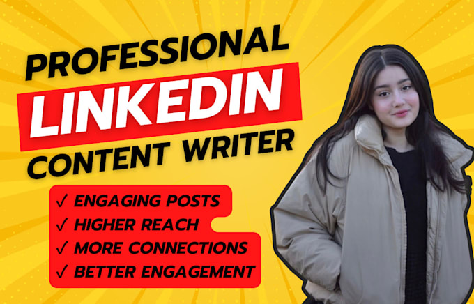 Gig Preview - Write engaging linkedin content for business growth