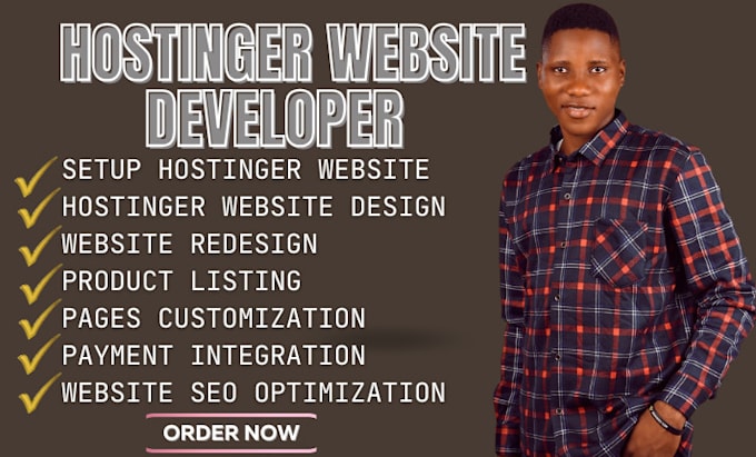 Gig Preview - Design hostinger website wordpress website redesign hostinger shopify store