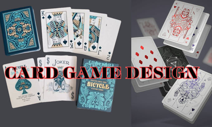 Gig Preview - Design card game illustration board game design playing card mockup rule book