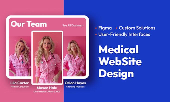 Gig Preview - Design website or landing page for healthcare, dental, clinic or doctor services