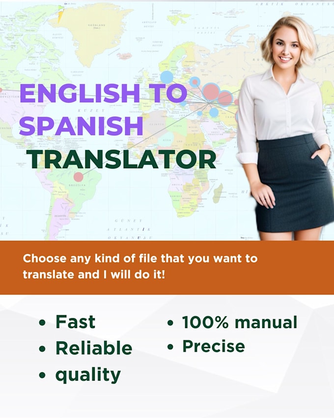 Gig Preview - Translate any type of text from english to spanish