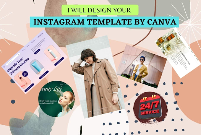 Gig Preview - Design your instagram template by canva