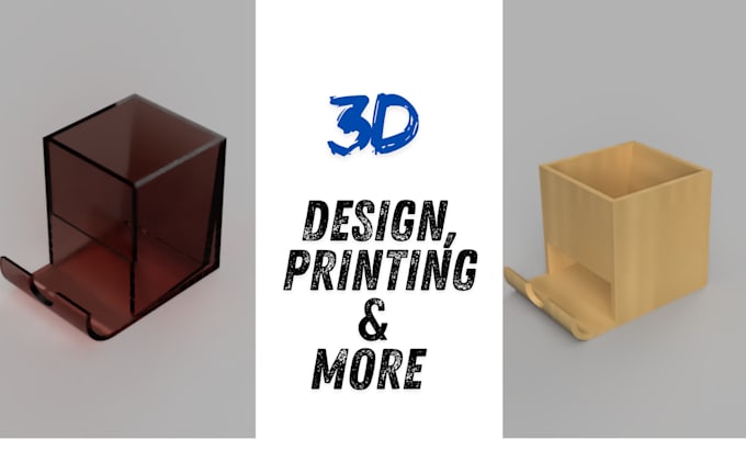 Gig Preview - Design 3d models ready for 3d prints using fusion 360