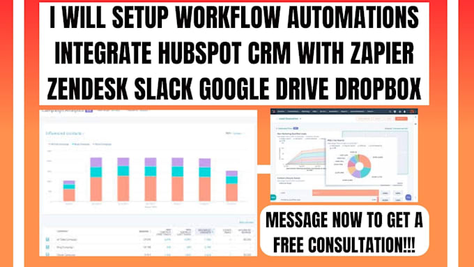 Gig Preview - Setup workflow automations integrate hubspot crm with third party tools