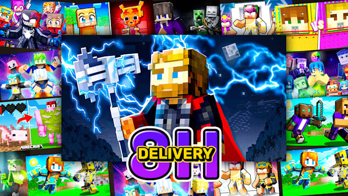 Gig Preview - Create minecraft thumbnail for you