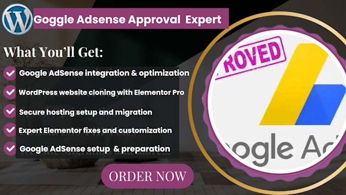 Gig Preview - Google adsense approval elementor pro copy clone wordpress web hosting expert