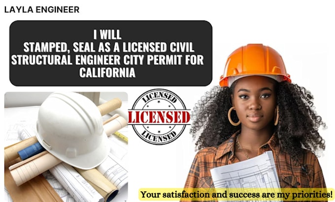 Gig Preview - Stamped, seal as a licensed civil structural engineer city permit for california