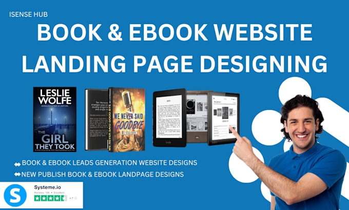 Gig Preview - Do book and ebook lead generation website landing page design