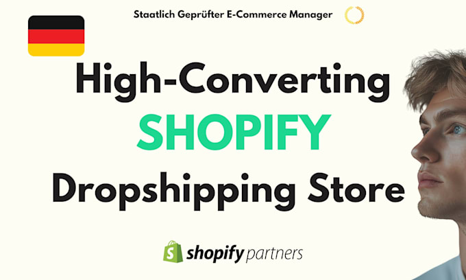 Gig Preview - Build a german shopify onlineshop