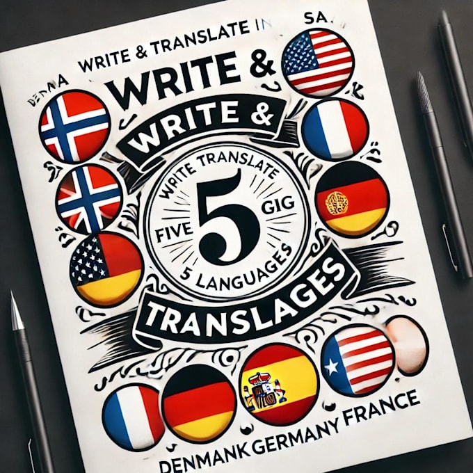 Gig Preview - Professionally write and review and translate texts in 5 languages