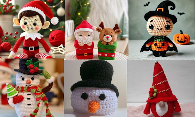 Gig Preview - Write christmas amigurumi, crochet pattern, crochet, halloween crochet for etsy