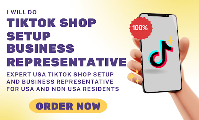 Gig Preview - Setup tiktok shop, usa tiktok shop, business representative for your tiktok shop