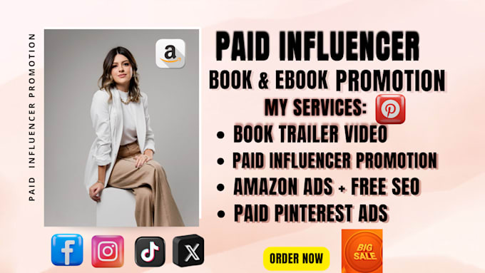 Gig Preview - Do paid influencer book promotion video, on influencer tiktok, ebook marketing