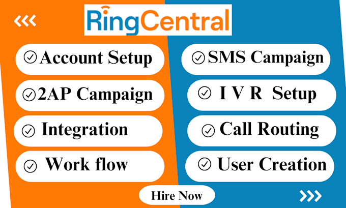 Gig Preview - Setup ringcentral ivr phone system 8x8 voip tcr sms registration expert a2p