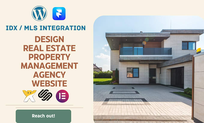 Gig Preview - Design broker ,realtor, real estate website in wix, wordpress, integrate mls idx